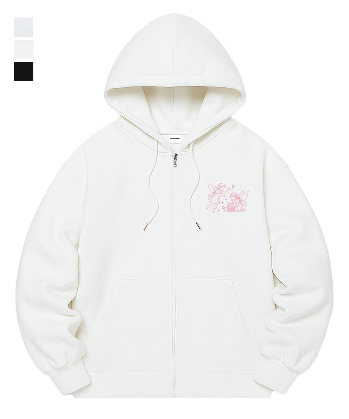 랜덤오프(RANDOMOFF) [기모선택] STAR FAIRY DUO MINI SEMI OVER FIT ZIP-UP (3color)