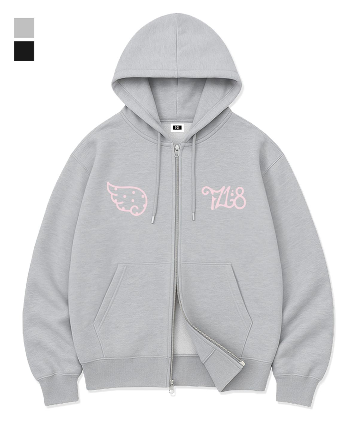 랜덤오프(RANDOMOFF) 718 WING POINT OVER FIT 2-WAY ZIP-UP (2color)