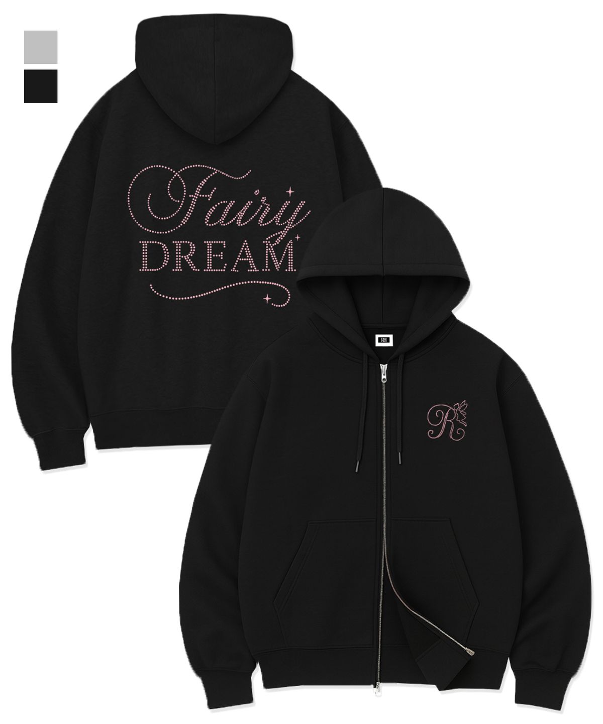 랜덤오프(RANDOMOFF) FAIRY DREAM ICON OVER FIT 2-WAY ZIP-UP (2color)