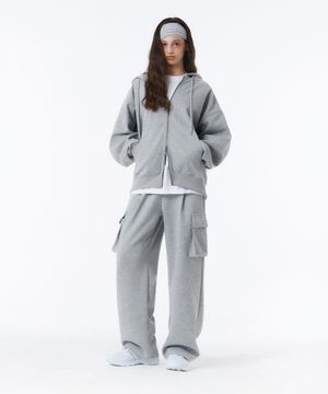 [Unisex] BASIC LINE ONE TUCK CARGO SWEAT PANTS (2color)