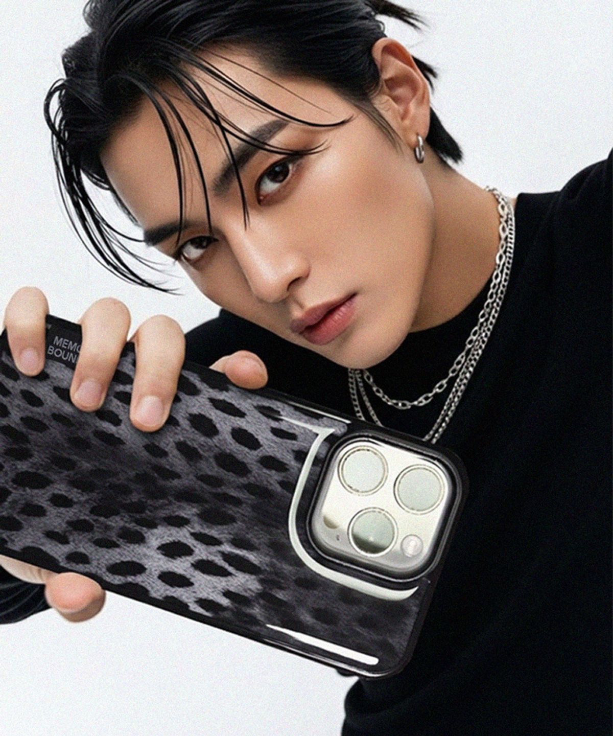 메모리즈바운더리(MEMORIESBOUNDARY) Wild Luxe Leopard Phone Case Shadow (BK_Epoxy/MagSafe Glass)