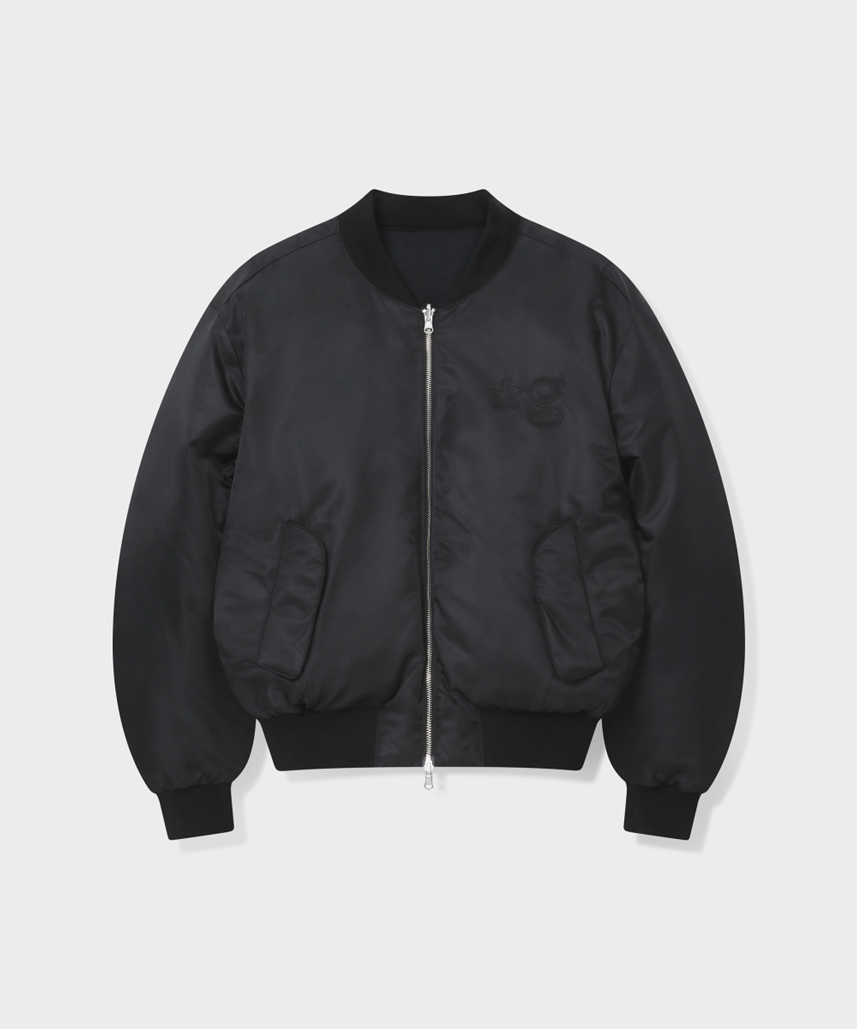 글런든(GRUNDEN) REVERSIBLE PUFFER BOMBER JACKET (BLACK)