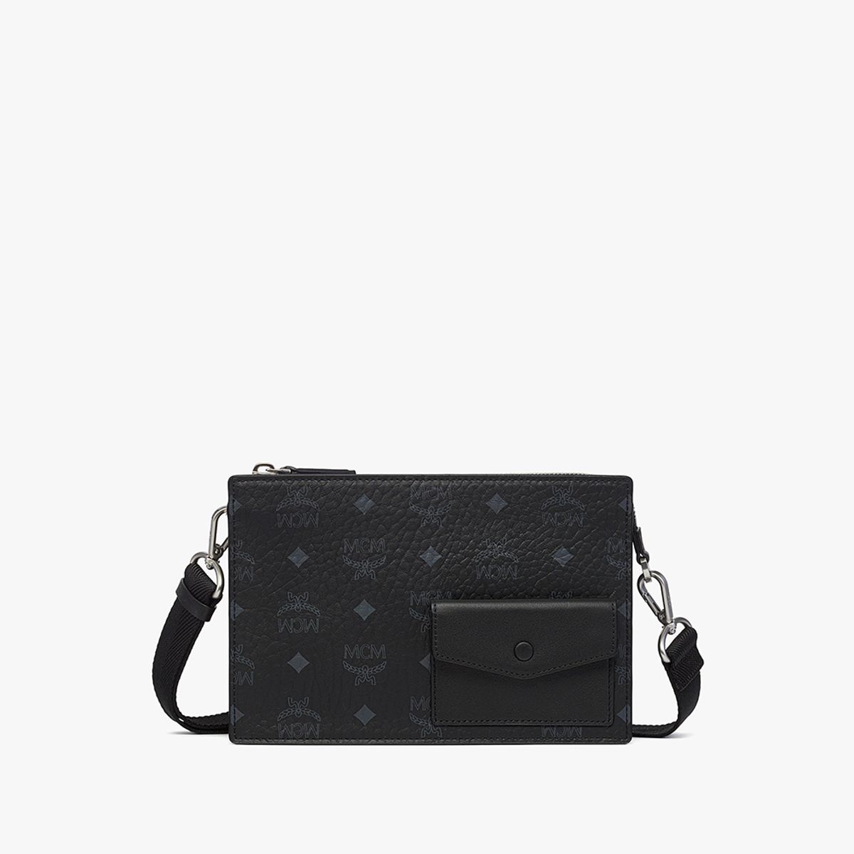 엠씨엠(MCM) Aren 비세토스 스탠딩 크로스 바디 파우치 MMRGSTA05BK