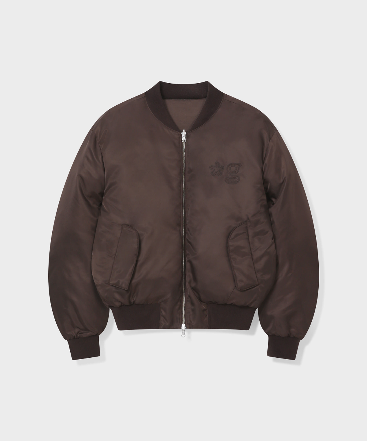 글런든(GRUNDEN) REVERSIBLE PUFFER BOMBER JACKET (BROWN)