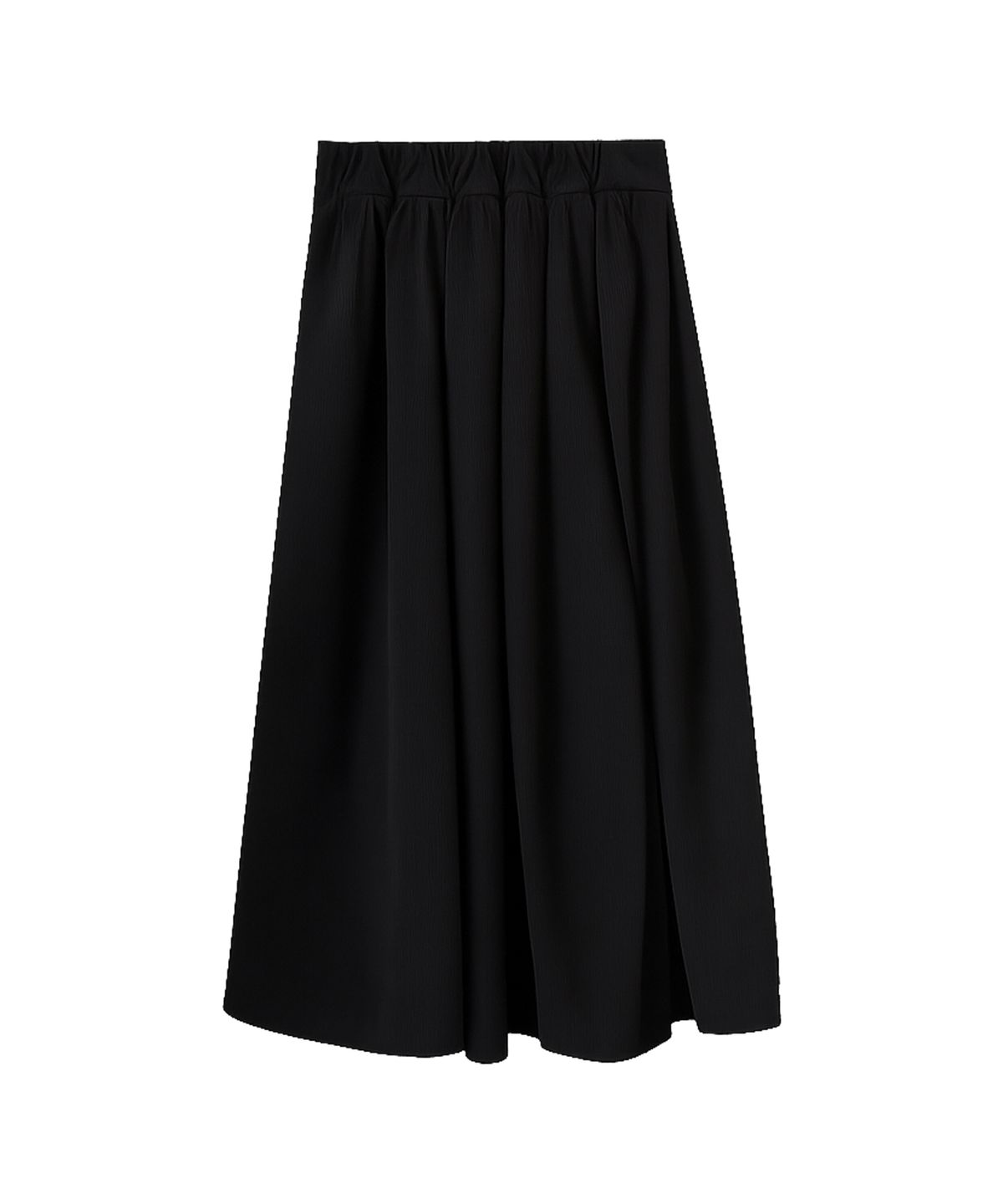 핑크파인애플(PINK PINEAPPLE) FROST PLEATS CORDUROY LONG SKIRT_BLACK