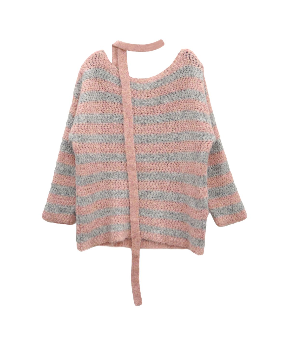핑크파인애플(PINK PINEAPPLE) SOFT OFF-SHOULDER STRIPE KNIT SET_PINK