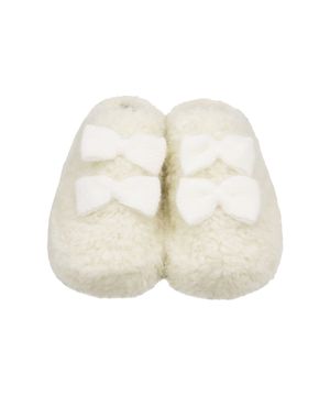 SNOW RIBBON WARM MULES_CREAM