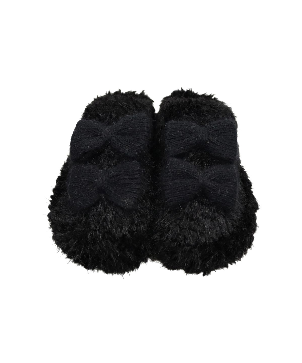 핑크파인애플(PINK PINEAPPLE) SNOW RIBBON WARM MULES_BLACK