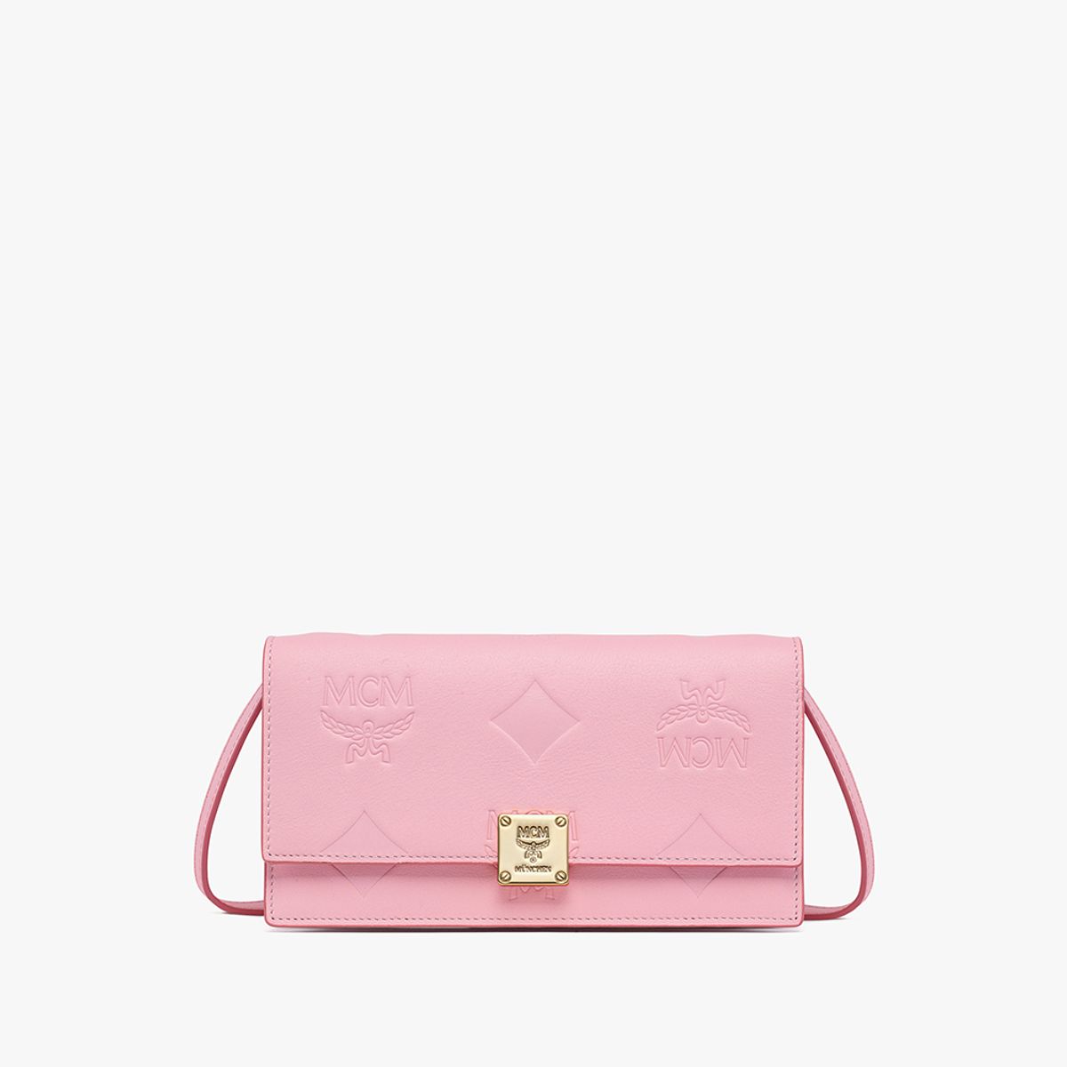 엠씨엠(MCM) Aren 엠보스드 모노그램 레더 체인 월렛 MYLGSTA01QA