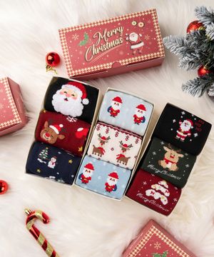 [3팩] 삭피엔스 크리스마스 양말 선물세트