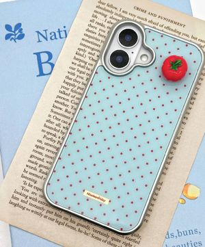 [MagSafe] 3D Tomato Dot Pattern 실버 맥세이프 에폭시 스마트톡 케이스