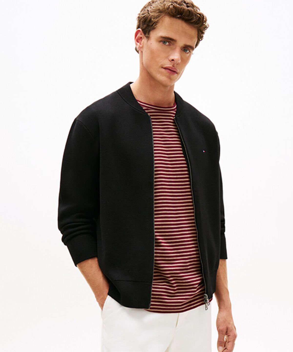 타미힐피거(TOMMY HILFIGER) 풀 밀라노 베이스볼 재킷 (T12G0KCD020MT2BDS)