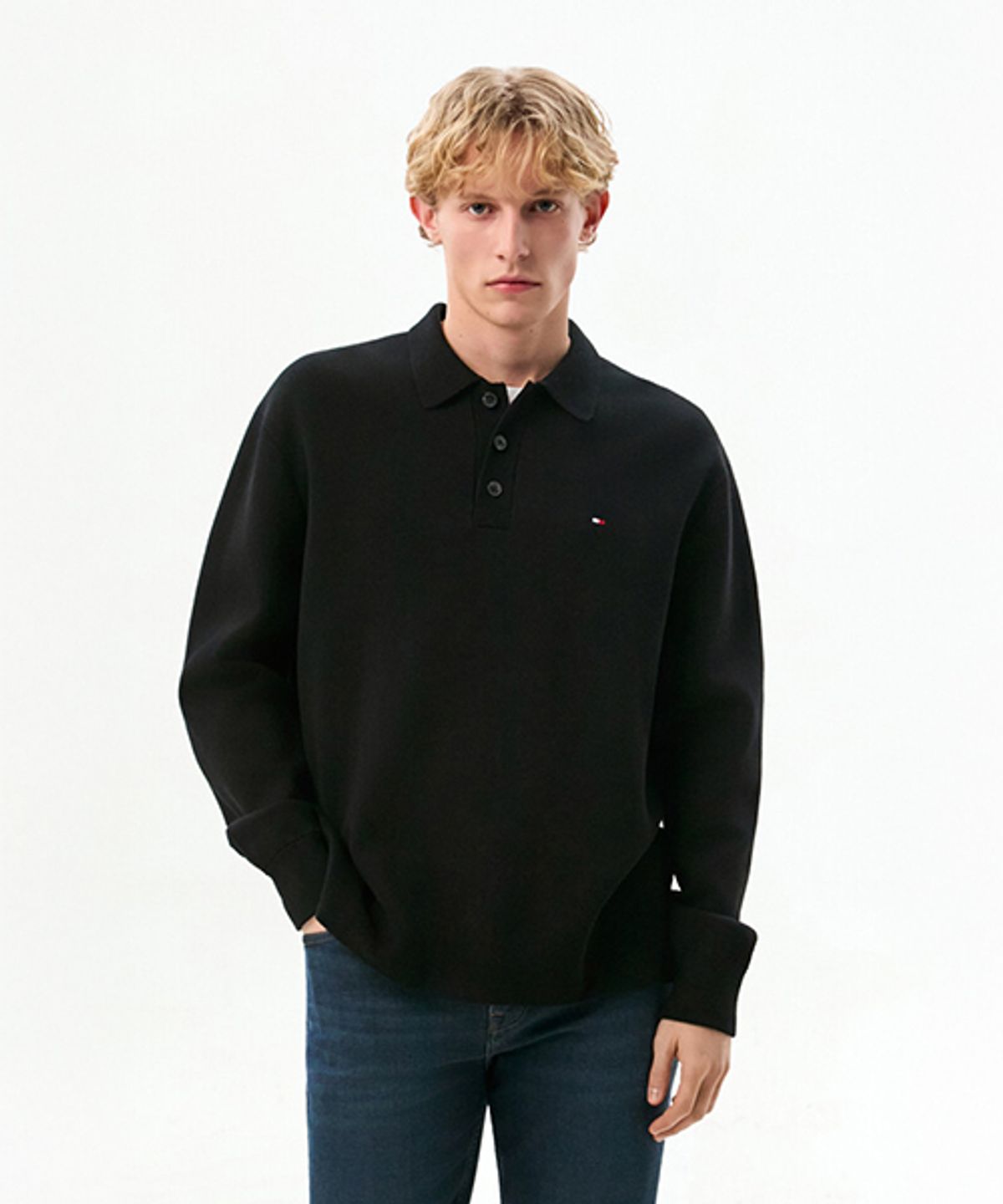 타미힐피거(TOMMY HILFIGER) 풀 밀라노 롱 슬리브 폴로 (T12G0KPN060MT1BDS)