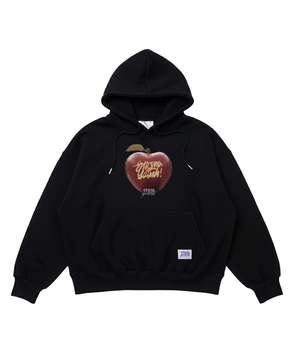 스티그마(STIGMA) [STGM youth] APPLE CROP HOODIE BLK