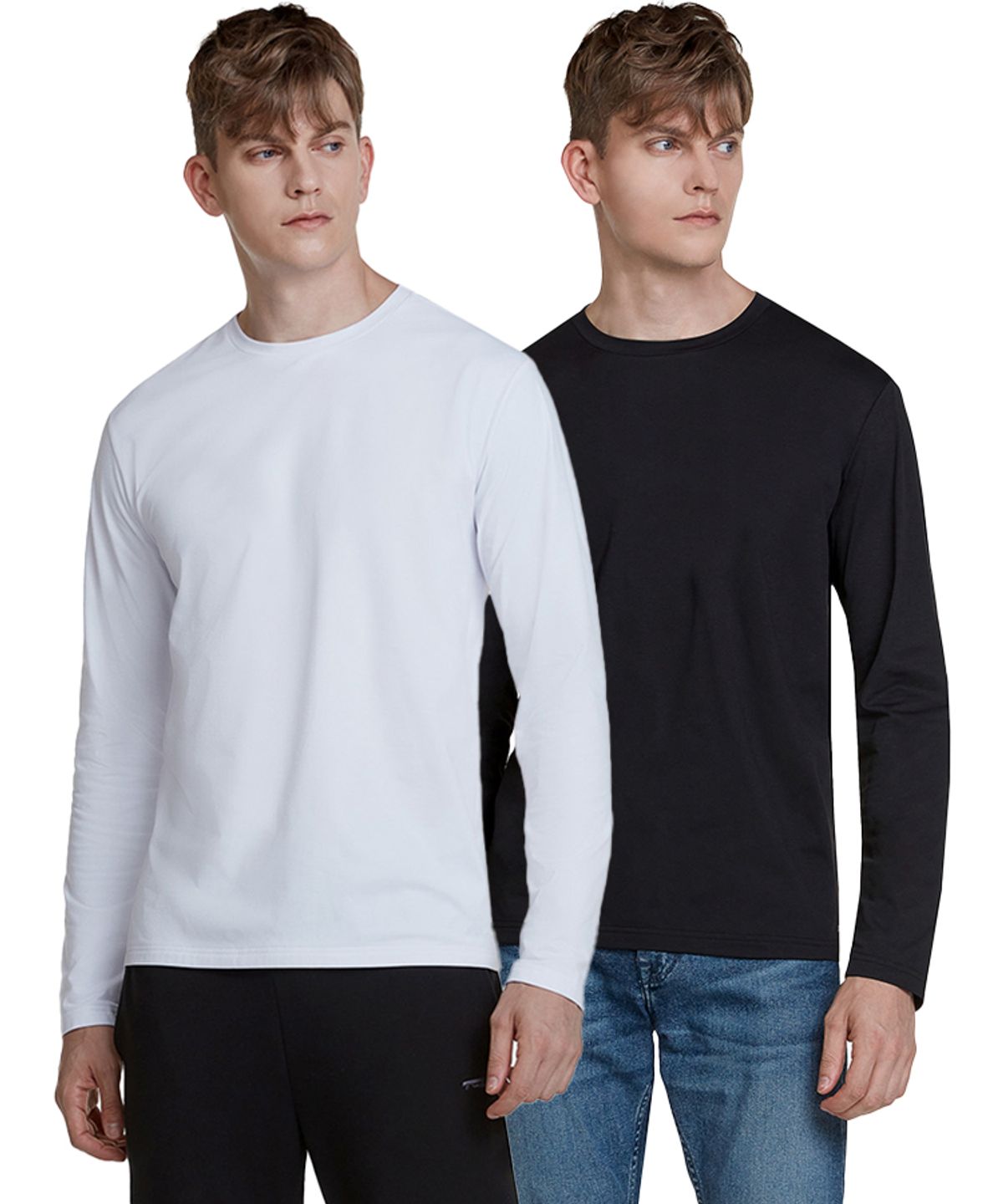 테슬라(TESLA) [2PACK]*기모 소로나 데일리 베이직 티셔츠