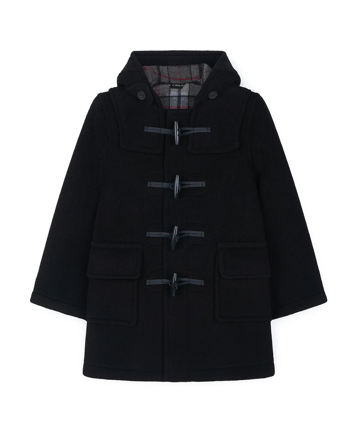 몽고메리(MONTGOMERY) CLASSIC FIT DUFFLE COAT FOR KIDS - BLACK