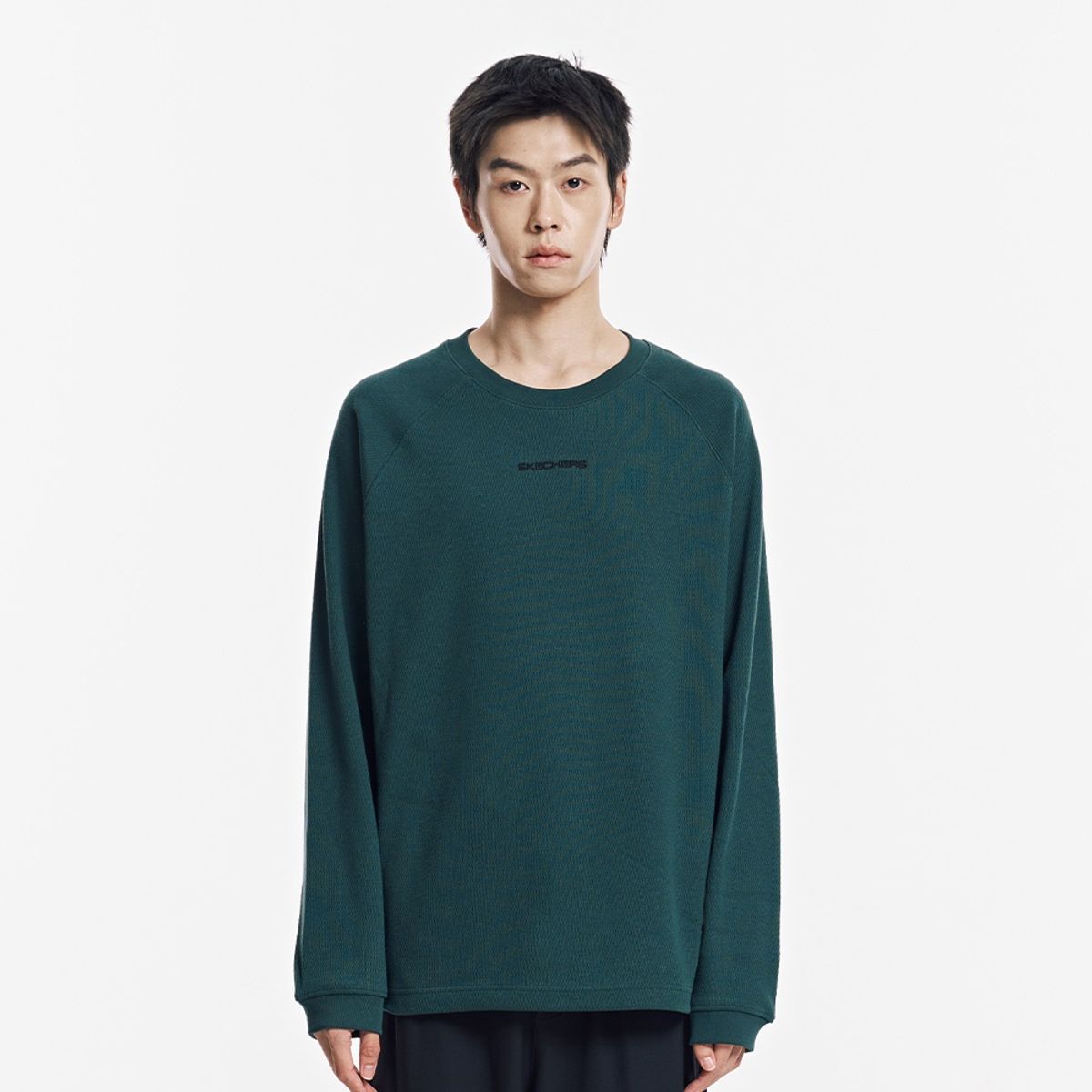 스케쳐스(SKECHERS) 남성 조직감 긴팔 티셔츠_SP3MTCFF032