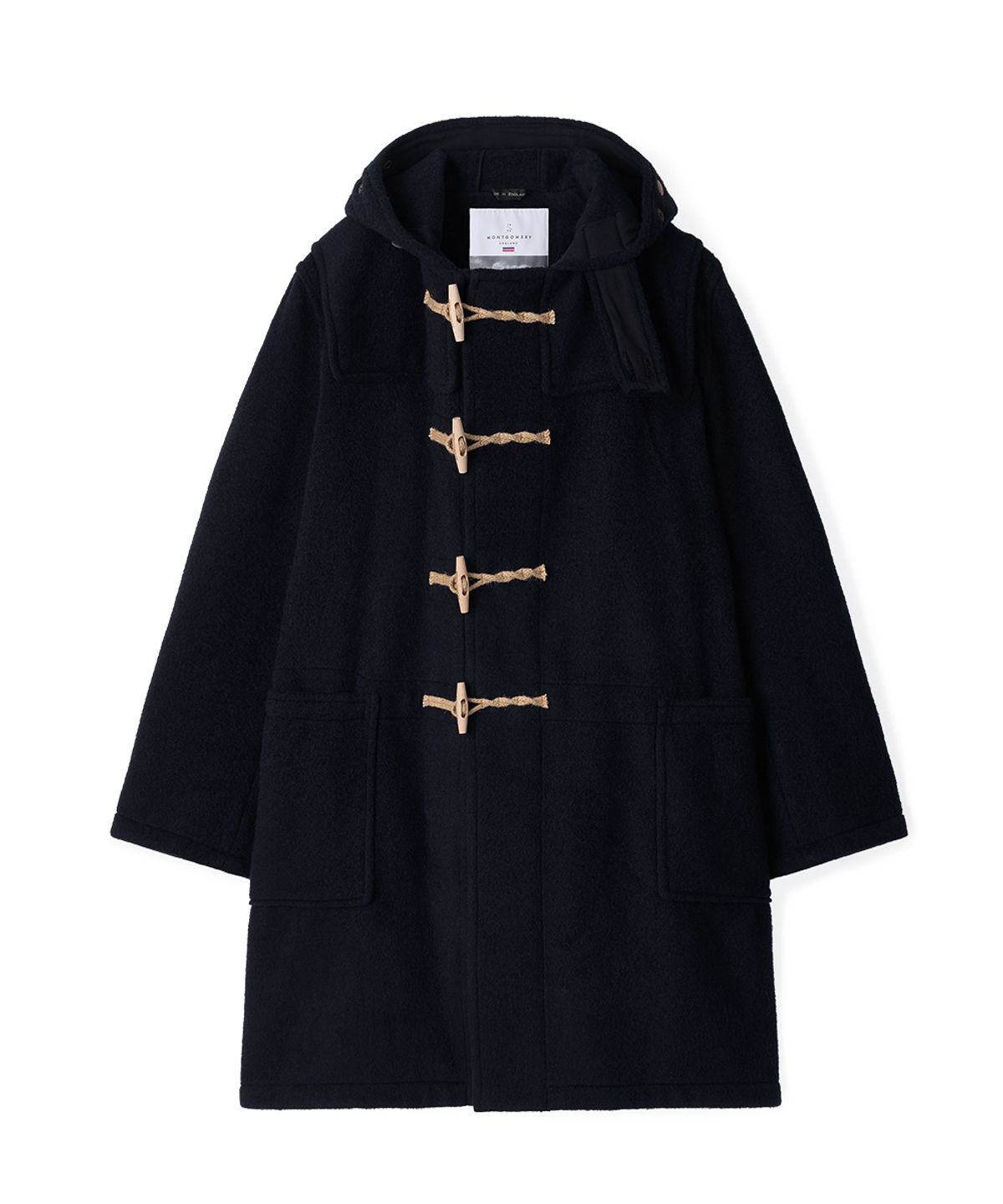 몽고메리(MONTGOMERY) LONG ORIGINAL DUFFLE COAT WITH WOODEN - NAVY