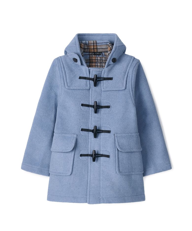CLASSIC FIT DUFFLE COAT FOR KIDS - BABY BLUE