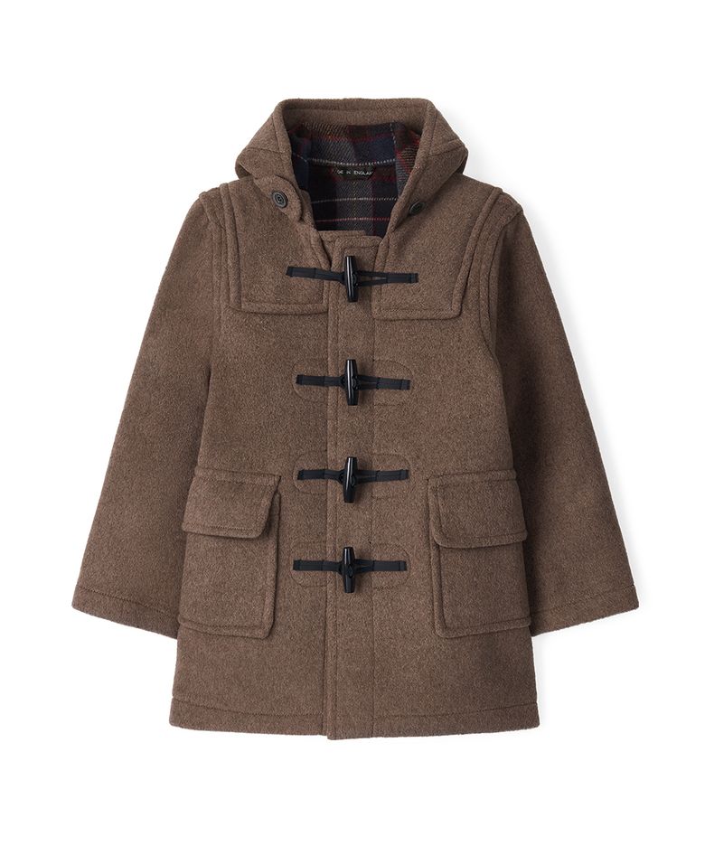 CLASSIC FIT DUFFLE COAT FOR KIDS - MUSHROOM