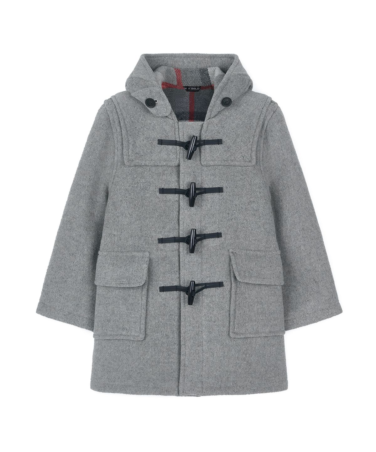 몽고메리(MONTGOMERY) CLASSIC FIT DUFFLE COAT FOR KIDS - PEARL GREY