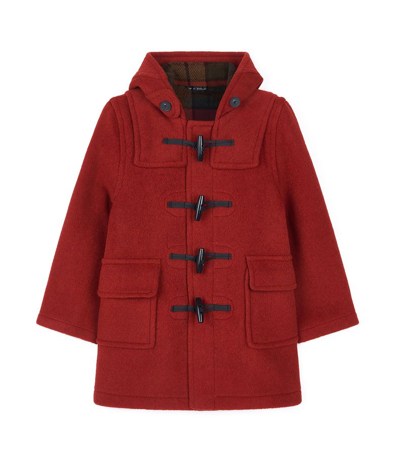 CLASSIC FIT DUFFLE COAT FOR KIDS - BURNT ORANGE