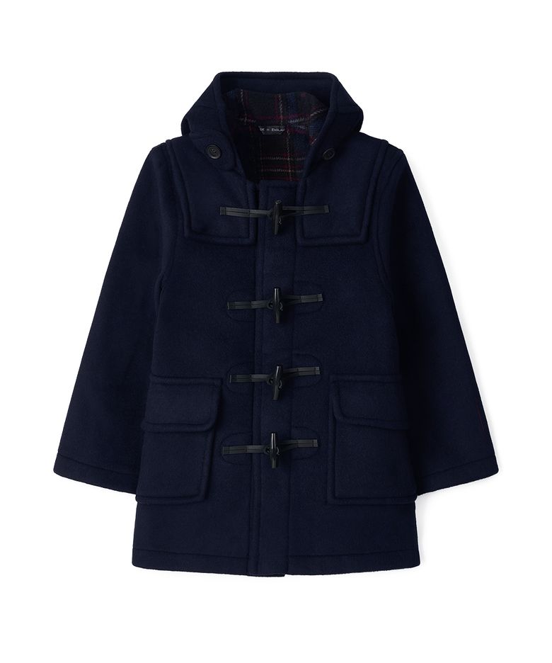 CLASSIC FIT DUFFLE COAT FOR KIDS - NAVY