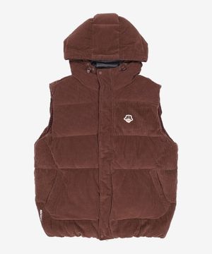 Corduroy Hooded Down Vest_G4VAW23021BRX S