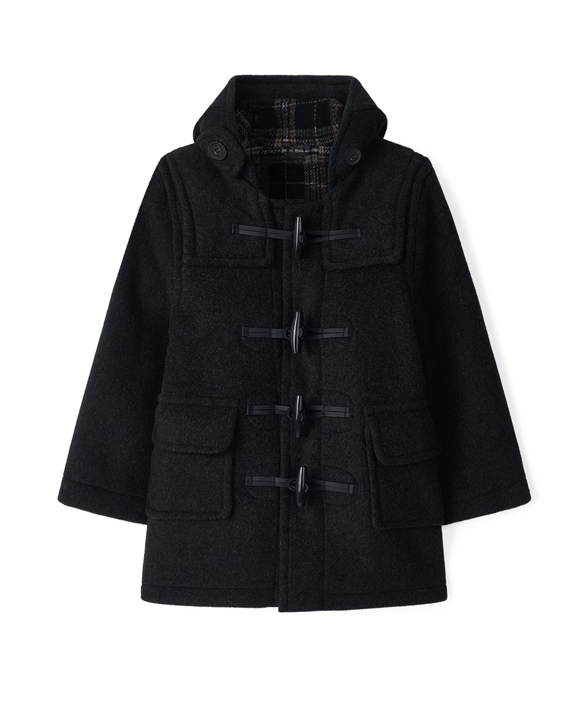 몽고메리(MONTGOMERY) CLASSIC FIT DUFFLE COAT FOR KIDS - CHARCOAL