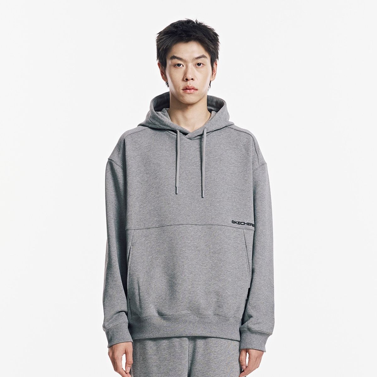 스케쳐스(SKECHERS) 남성 빅로고 후드 티셔츠_SL3MTCFF013
