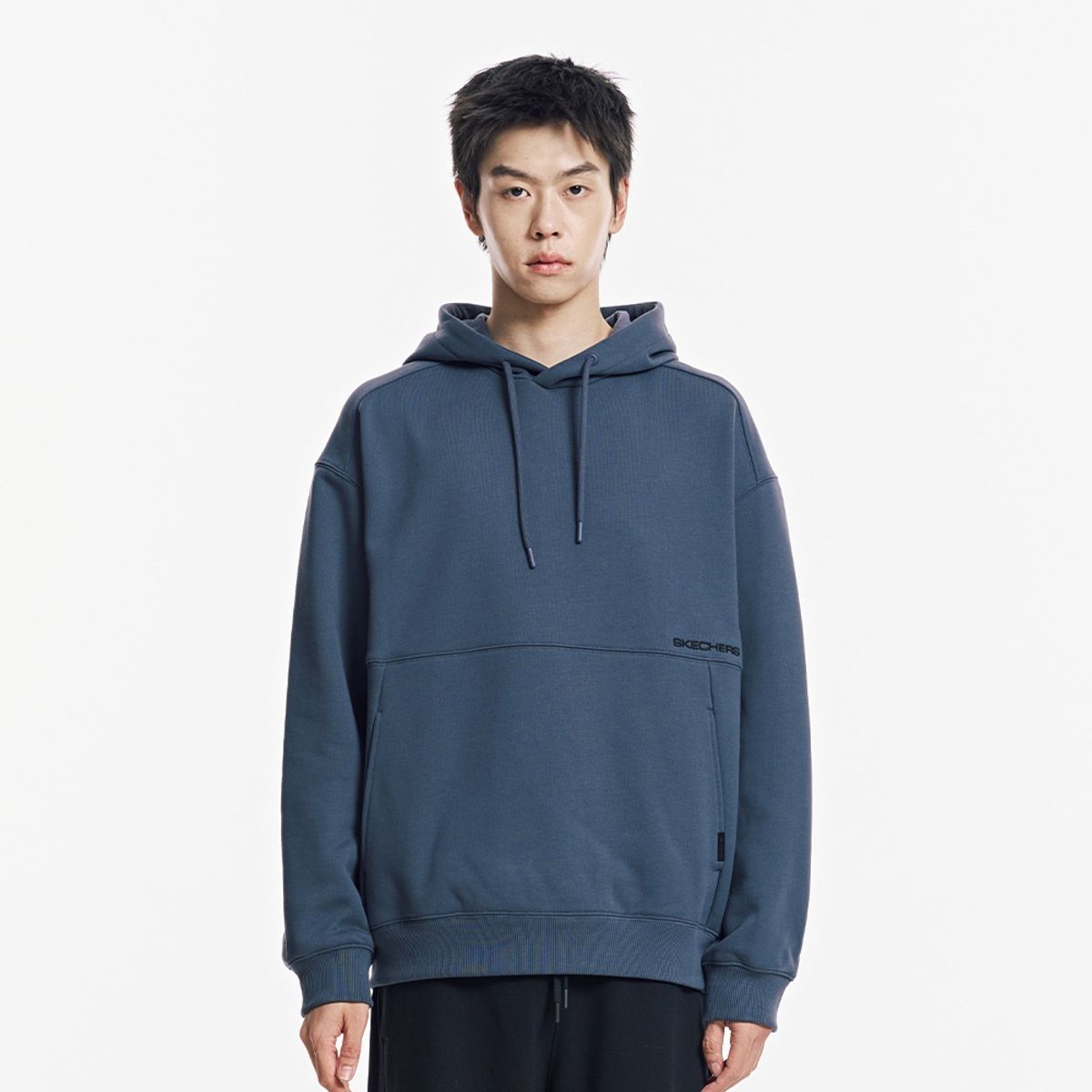 스케쳐스(SKECHERS) 남성 빅로고 후드 티셔츠_SL3MTCFF012
