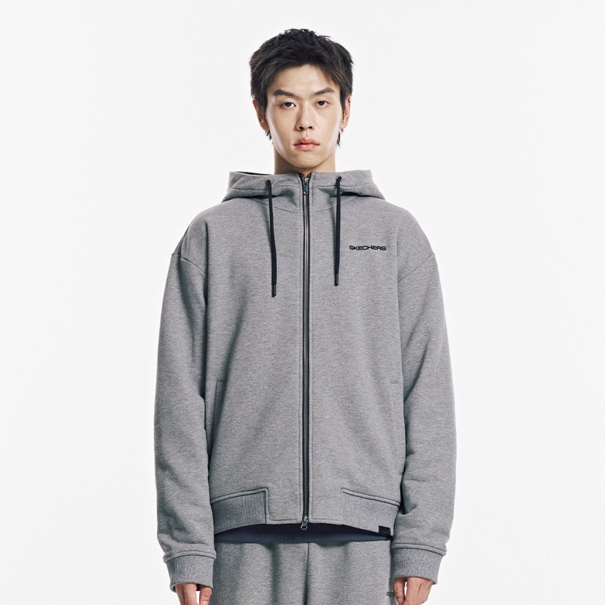스케쳐스(SKECHERS) 남성 니트 조직감 트레이닝 자켓_SL3MNCFW011