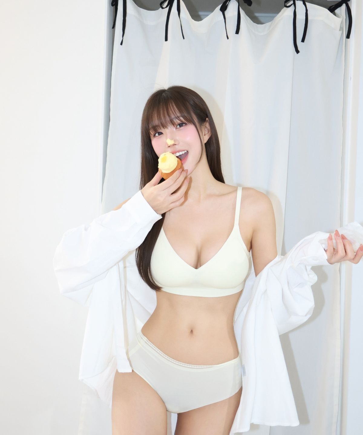 에블린(EBLIN) [SET] 컴포트 실루엣 심리스 브라 팬티 세트