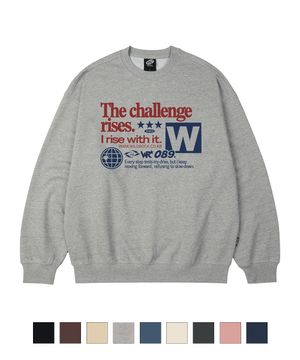 (기모추가) Challenge 오버핏 맨투맨_9 COL