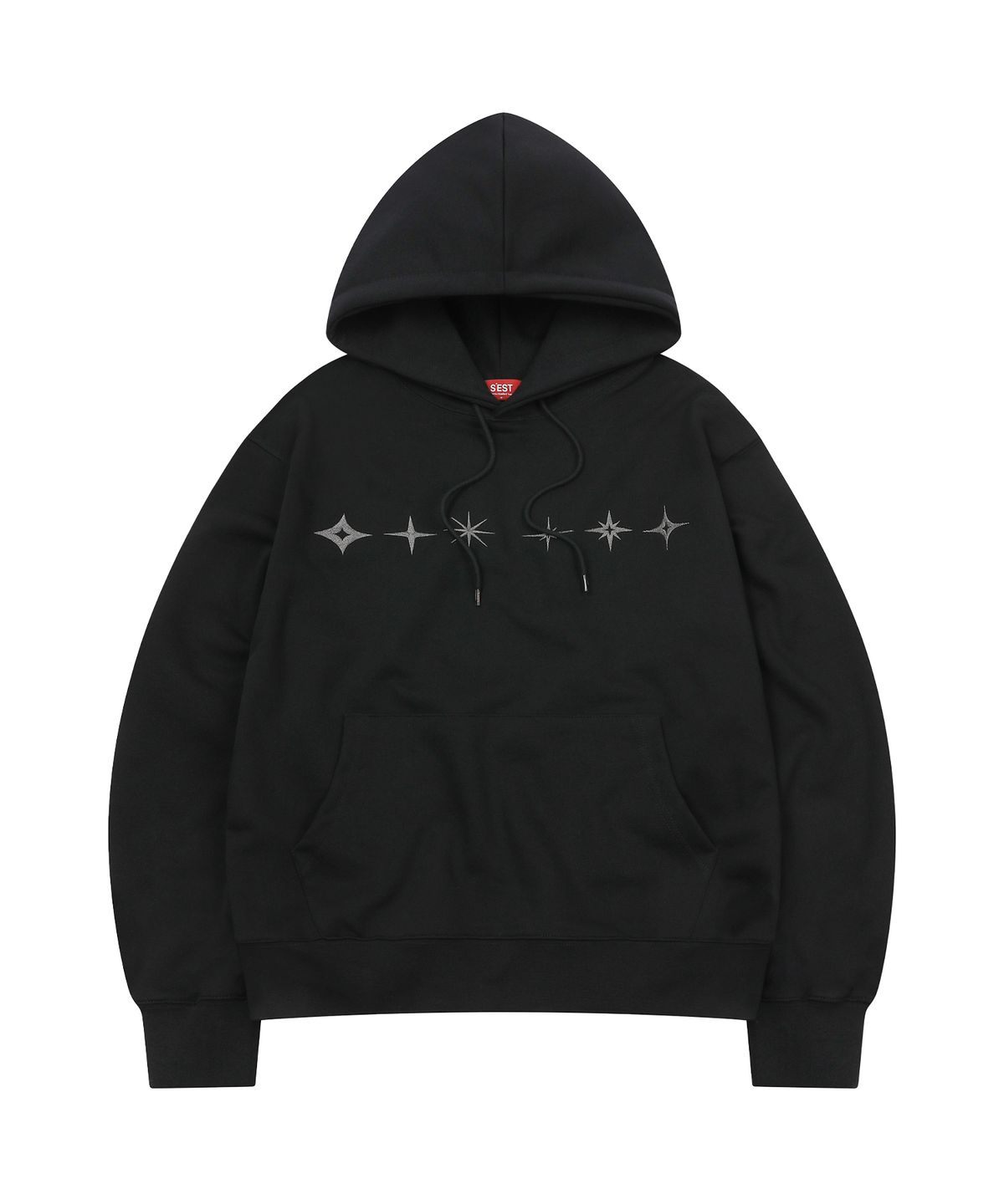 에스이에스티(S'EST) Star Hoodie Black