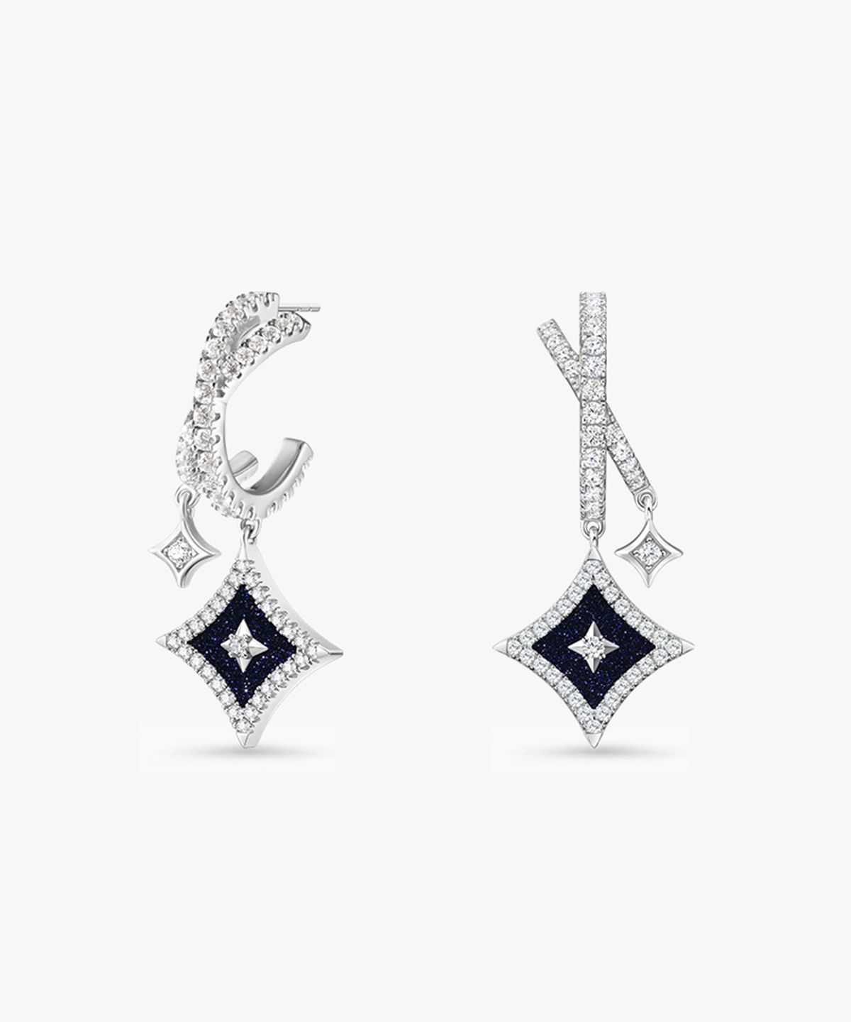 롤라로즈(LOLA ROSE) Starry 블루 샌드스톤 큐빅 드롭 여성귀걸이