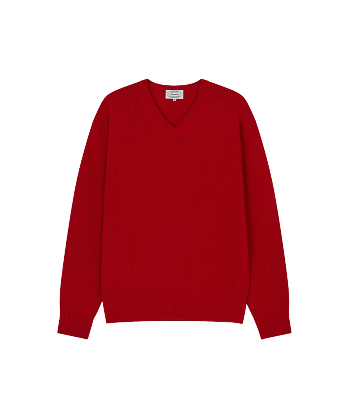 브루먼(BRUMAN) Wool V-neck Knit (Chilli Red)