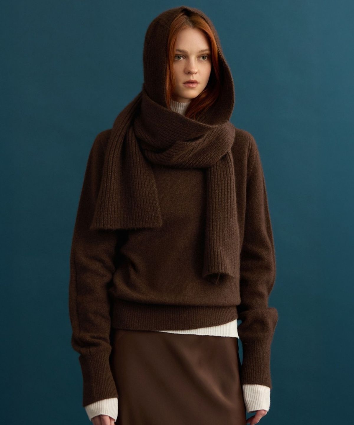 디에토(DEETO) Hooded Muffler [BROWN]