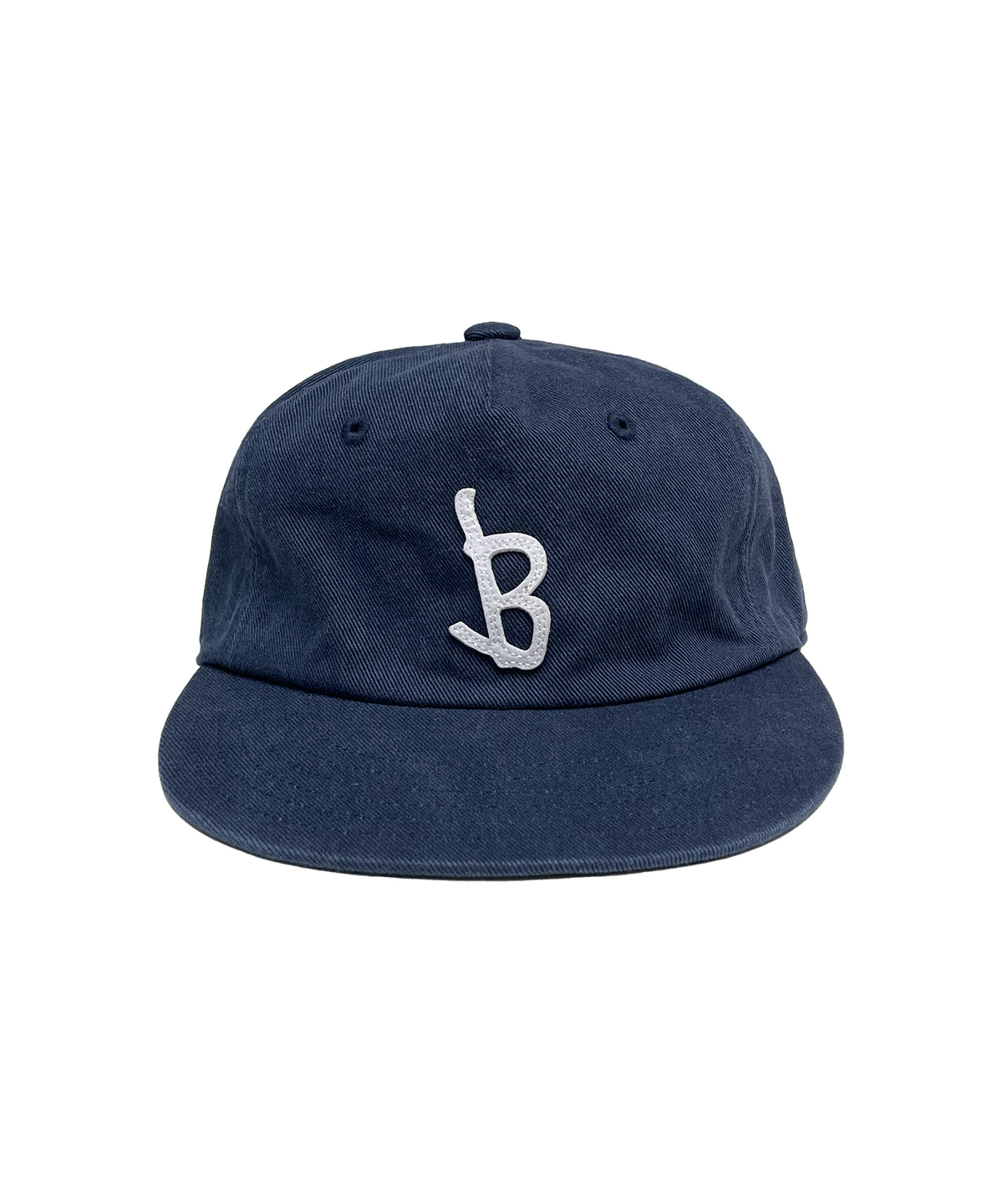 블룰루(BLUELUE) B LOGO APPLIQUE 5 PANEL CAP (navy)