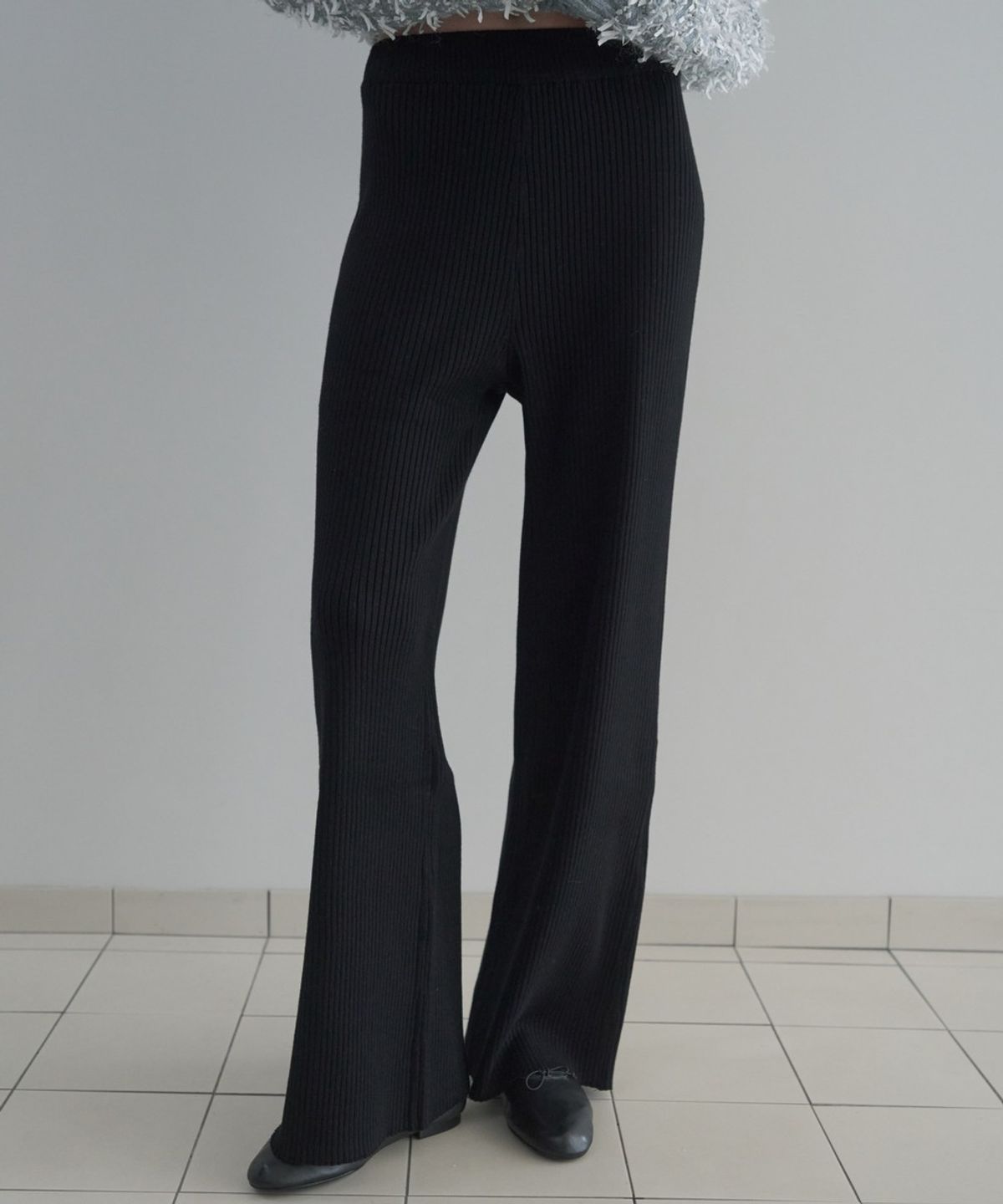 디에토(DEETO) Ribbed Pants [BLACK]
