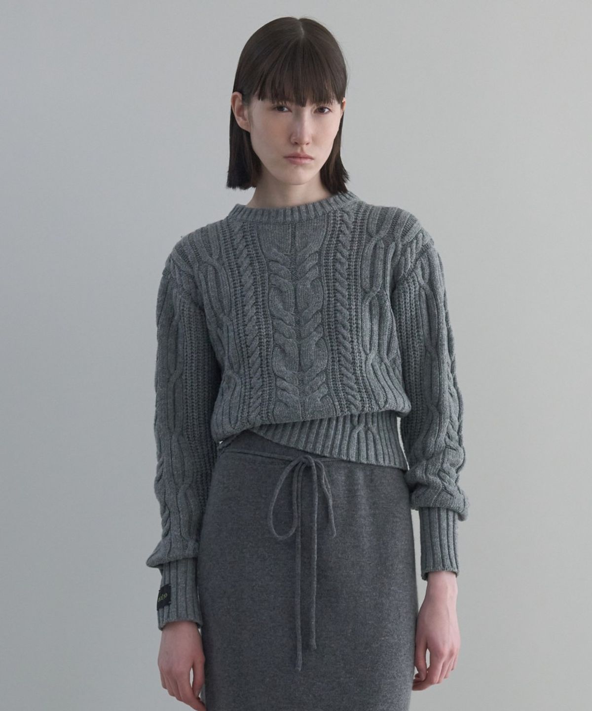 디에토(DEETO) Low Gauge Cable Pullover [GREY]