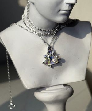 [925실버] 크리스마스 트리 네크리스