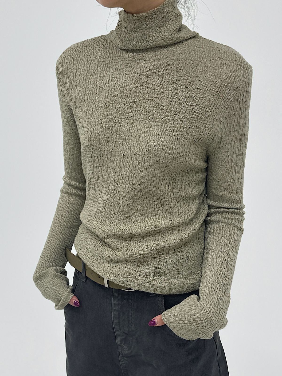 아포엠(APOEM) Butter Wrinkle Sleeve Top (5C)