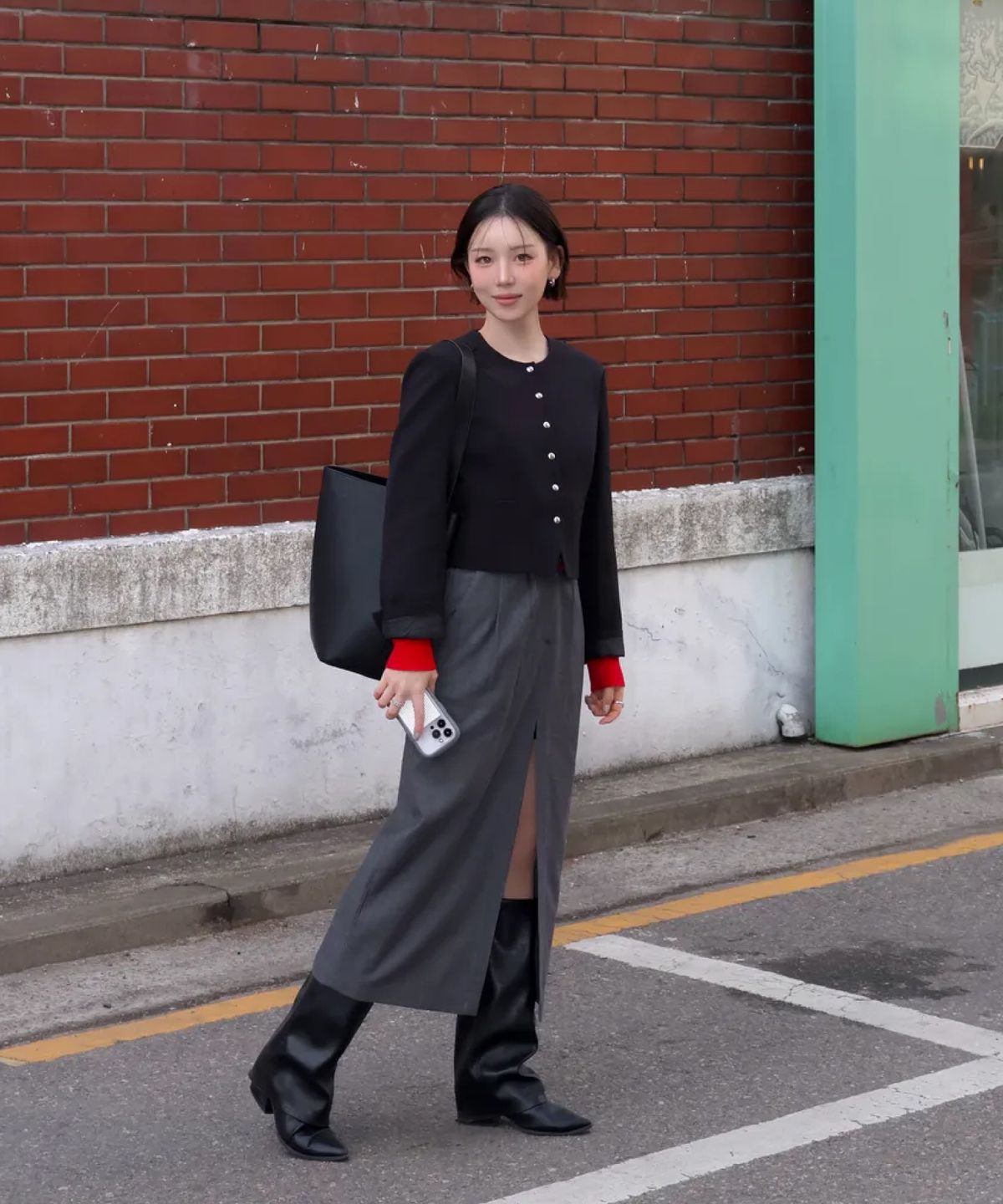 미쏘(MIXXO) 스냅여밈 자켓_MIWJKG331B