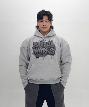 그래피티 헤비고중량이중지 기모 후드티셔츠