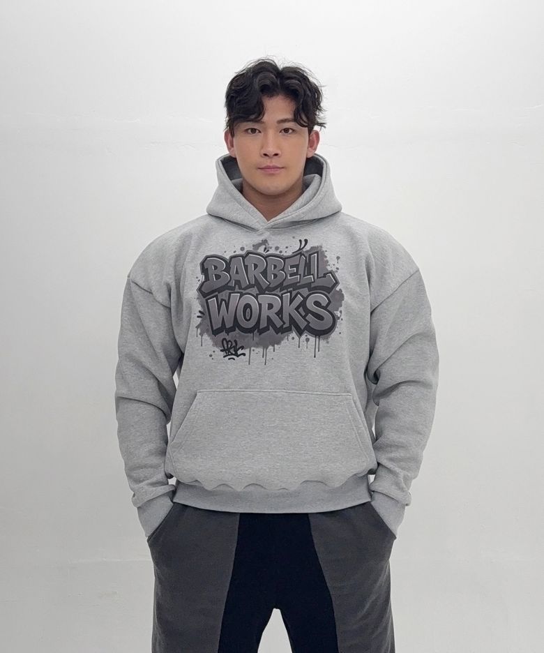 그래피티 헤비고중량이중지 기모 후드티셔츠