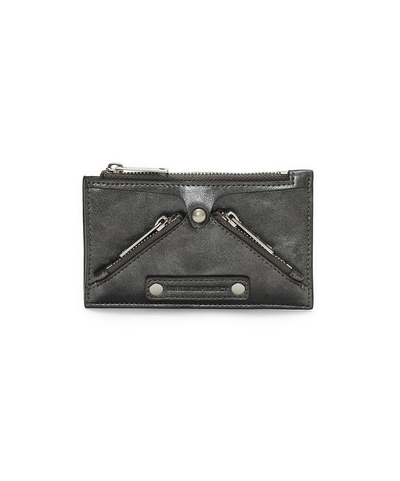 FAUX LEATHER M.O.S WALLET, METAL