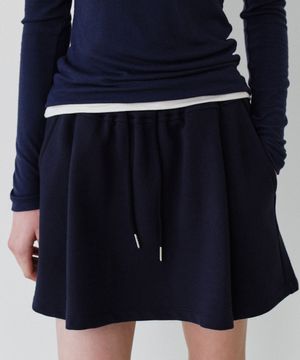 Banding Skirt Shorts_Navy