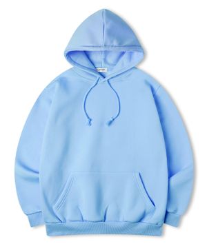 에센셜 레귤러 기모 후드 스웨트 셔츠 스카이