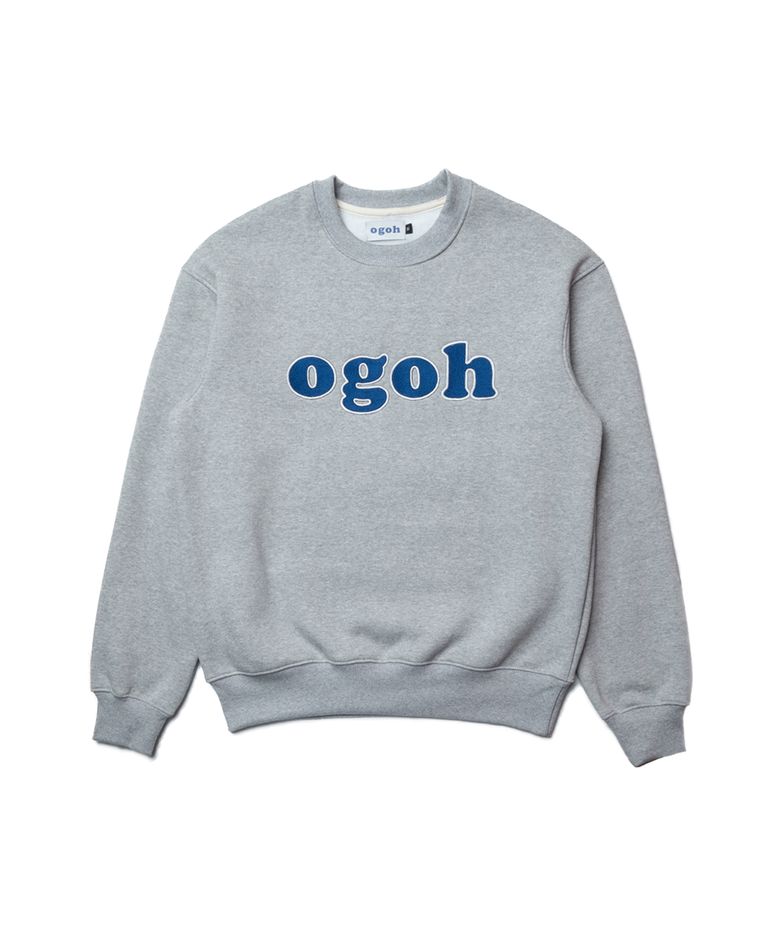 OGOH 시그니처 로고 스웻셔츠 메란지 그레이